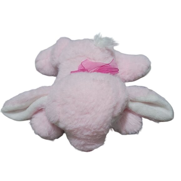 Pink Easter Bunny 7 inch Rabbit Spring Plush Stuffed Animal Toy Bow - Picture 3 of 7